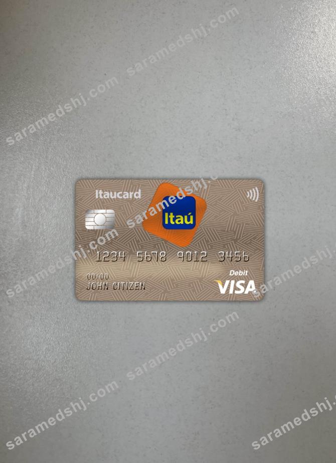 Brazil Itaú bank visa card debit photolook front